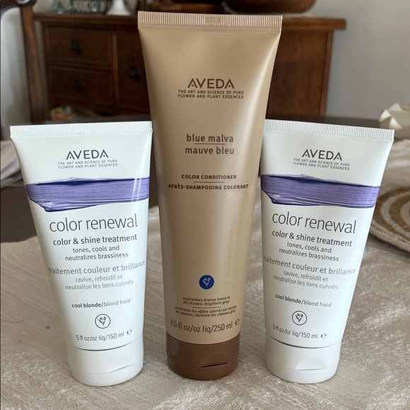 AVEDA Blue Malva Mauve Blue and Color Renewal Conditioner Set - Picture 1 of 3